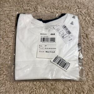 NWT Toddler Black & White Short Sleeve Shirt